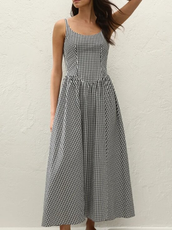 Faithfull the Brand Dresses & Skirts - Faithfull The Brand Chiara Midi Dress In Black/White Gingham Women's Size 4 NWT